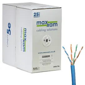 Cat5e Solid U/UTP LSZH Cable 305m BLUE