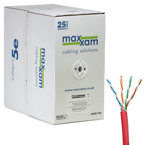 CAT5E RED UTP LSZH SOLID
