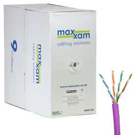 Cat6 Solid U/UTP LSZH Cable 305m VIOLET