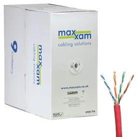 CAT6 RED UTP LSZH SOLID