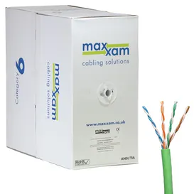 Cat6 Solid U/UTP LSZH Cable 305m GREEN