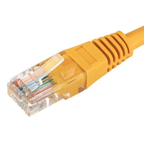 Cat5e Flush Moulded Patch Lead PVC - YELLOW