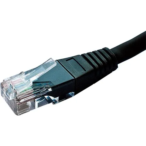 Cat6 Flush Moulded Patch Lead PVC - BLACK