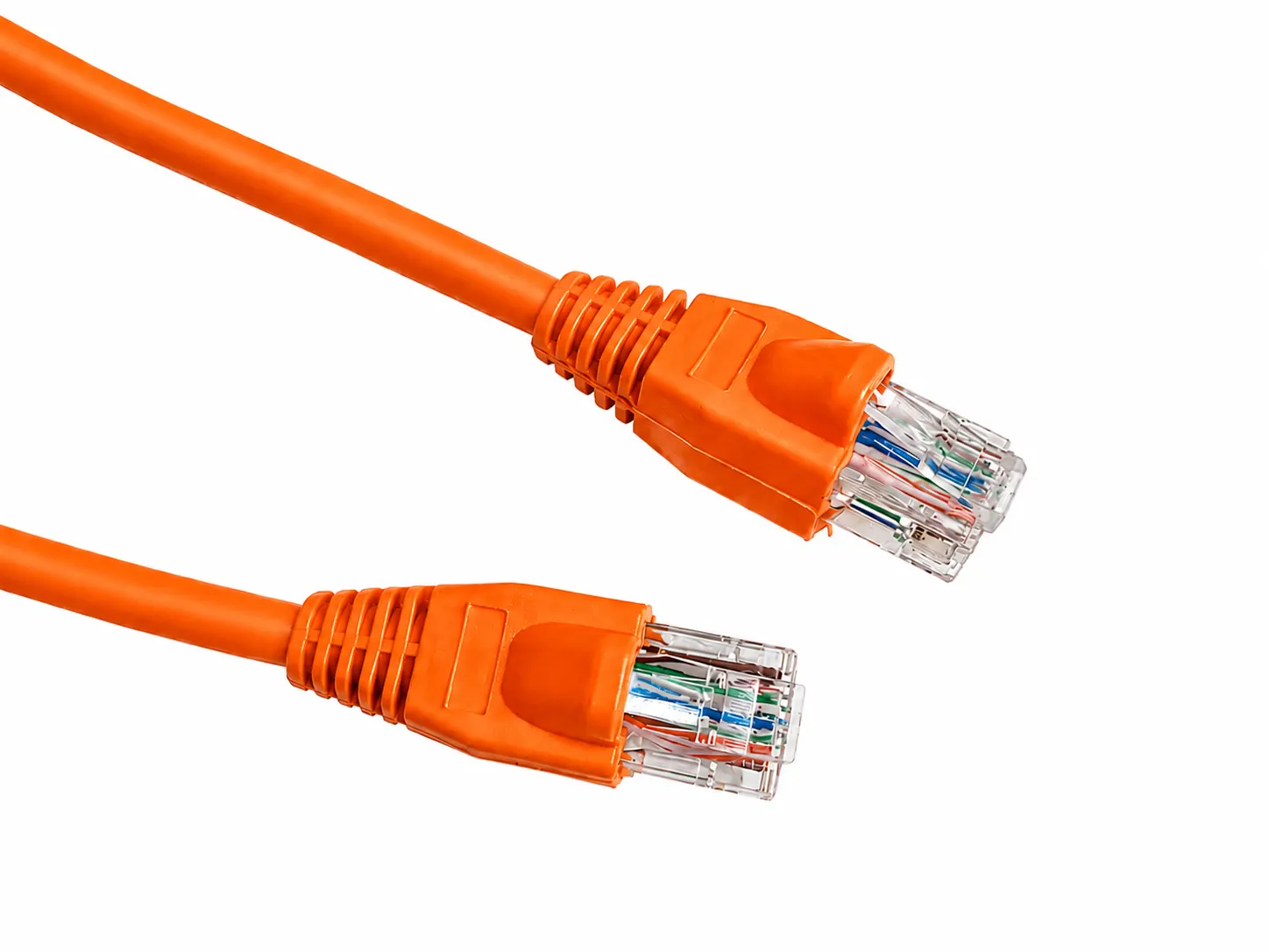 Cat5e custom made PVC or LSZH snagless boot patch lead - ORANGE