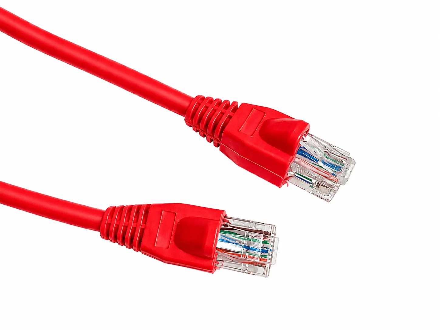 Cat6 custom made snagless boot PVC or LSZH patch lead - RED