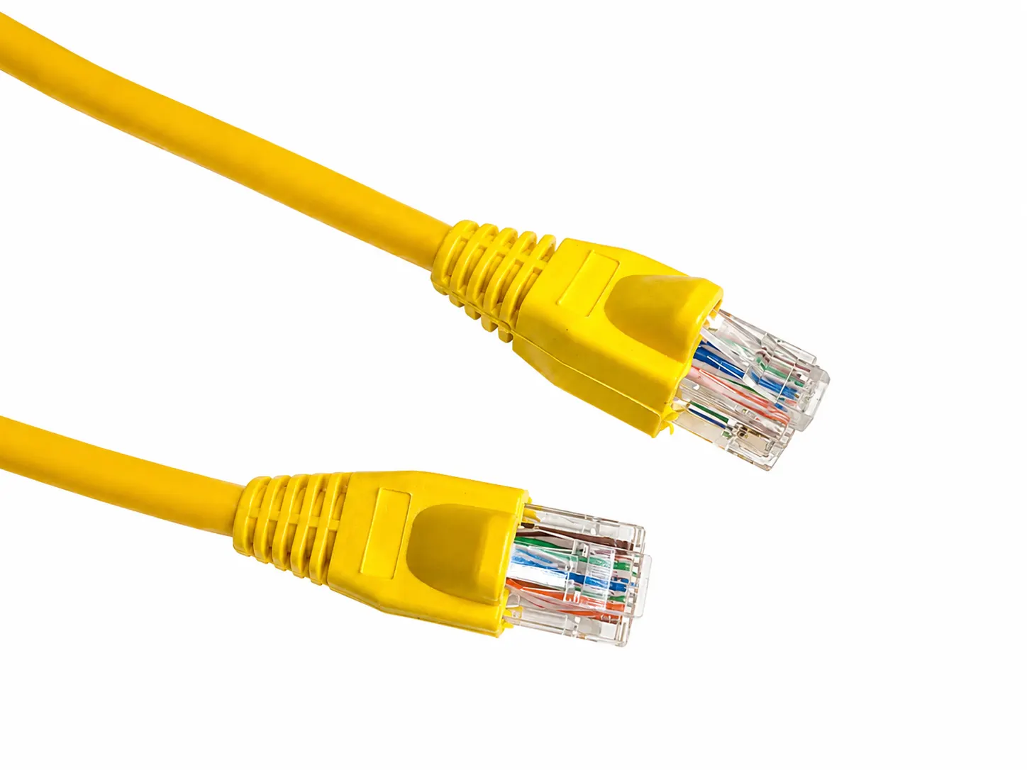 Cat6 custom made snagless boot PVC or LSZH patch lead - YELLOW