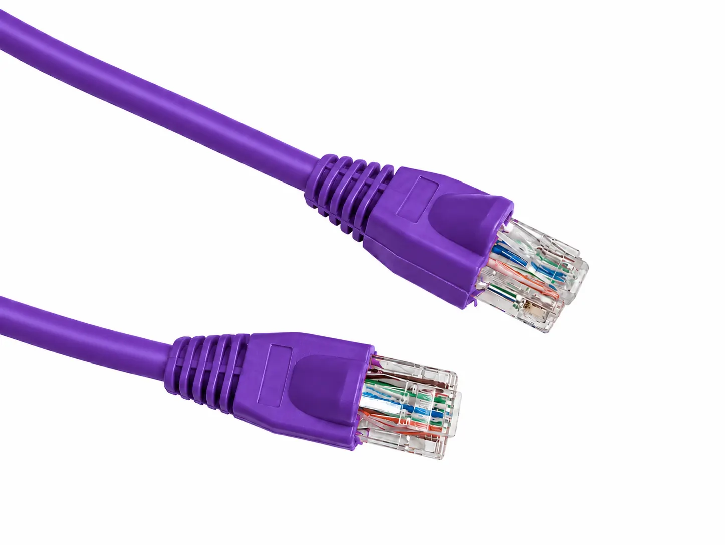 Cat6 custom made snagless boot PVC or LSZH patch lead - PURPLE