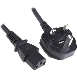 UK PLUG TO C13 BLACK