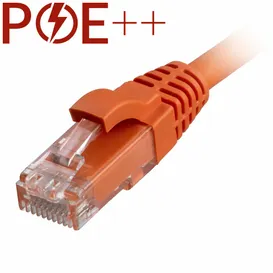 Cat6 RJ45 Orange U/UTP LSOH 24AWG Snagless Booted Patch Lead