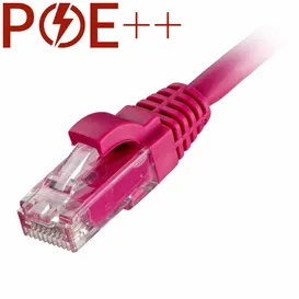 Cat6 RJ45 Pink U/UTP LSOH 24AWG Snagless Booted Patch Lead