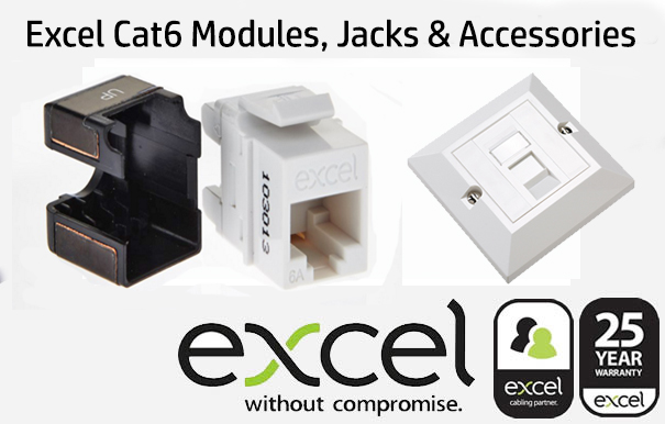 Excel Cat6 Modules, Jacks & Accessories