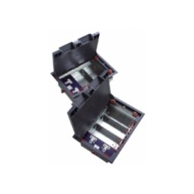 Excel 3 compartment floor box with 1 twin power