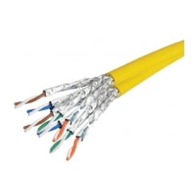 Excel Dual Category 7A Screened S/FTP Cable - 1000 MHz, Yellow p/no 100-911