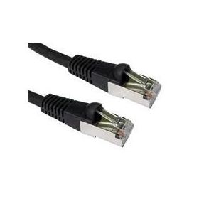 Cat6a UK Custom Made snagless booted patch lead - Black.