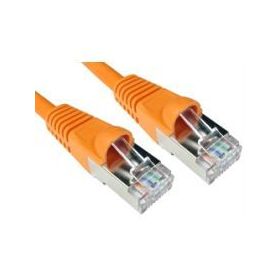 Cat6a UK Custom Made snagless booted patch lead - Orange.