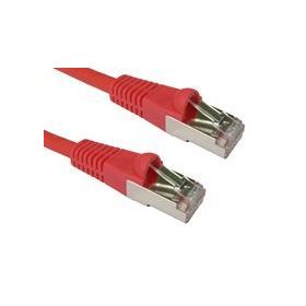 Cat6a UK Custom Made snagless booted patch lead - Red.
