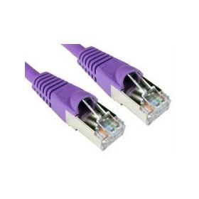 Cat6a UK Custom Made snagless booted patch lead - Purple.