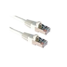 Cat6a UK Custom Made snagless booted patch lead - White.