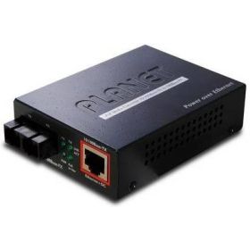 Planet 100Base-FX to 10/100Base-TX PoE Media Converter (SC,SM) - 15km (FTP-802S15)