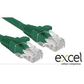 Excel Cat5e Unscreened Twisted Pair (U/UTP) - Patch Leads Booted - LSOH - Green