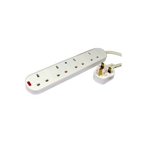 4 Way Surge Protected Extension - 2mt tail