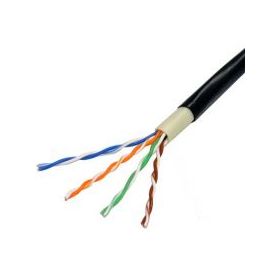 500mt Cat5e U/UTP PVC/PE Black External 0.49mm 24awg CU cable
