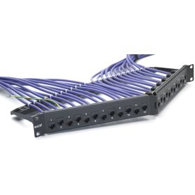 Cat6a 24w V panel - V panel  loom (4 x 6 way braided sleeved)