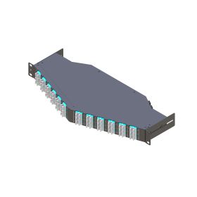 UltraSlim 144xFibres V-Panel 19" 1U 12xMPO To 144LC