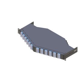 UltraSlim Base-8 144xFibres Transition V-Panel 1U 19" 18xMPO To 144LC