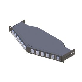 UltraSlim Base-8 96xFibres Transition V-Panel 1U 19" 12xMPO To 144LC