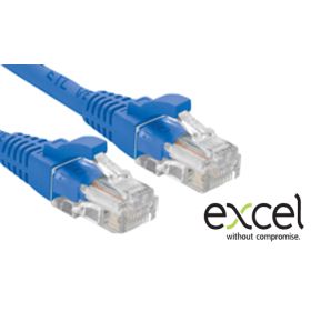 Excel 1mt Cat5e U/UTP Blade Boot LSOH BLUE-pk10