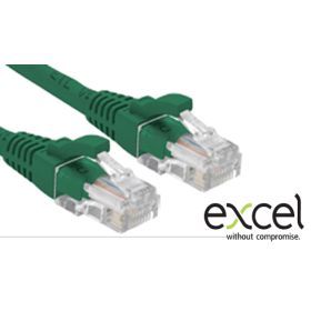 Excel 0.5mt Cat5e U/UTP Blade Boot LSOH GREEN-pk10