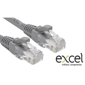Excel 1mt Cat5e U/UTP Blade Boot LSOH GREY-pk10