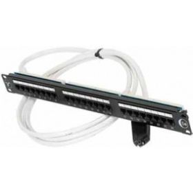 VG224 RJ21 Male Telco - 24w RJ45 Leaded Panel 90 deg hood - 15mt tail 