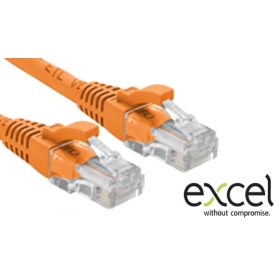 Excel 0.5mt Cat5e U/UTP Blade Boot LSOH ORANGE-pk10