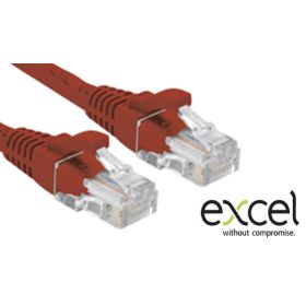 Excel 1mt Cat5e U/UTP Blade Boot LSOH RED-pk10