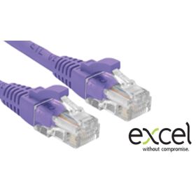 Excel 1mt Cat5e U/UTP Blade Boot LSOH VIOLET-pk10