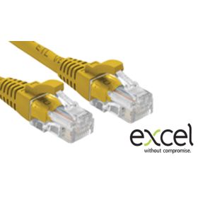Excel 1mt Cat5e U/UTP Blade Boot LSOH YELLOW-pk10
